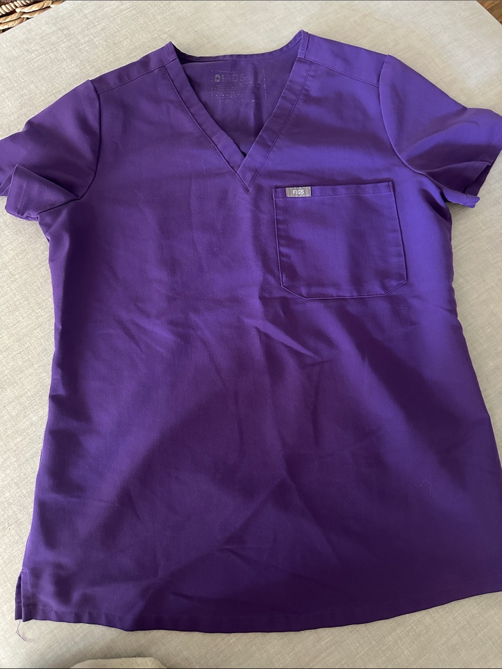Figs Women Scrub Top in Purple